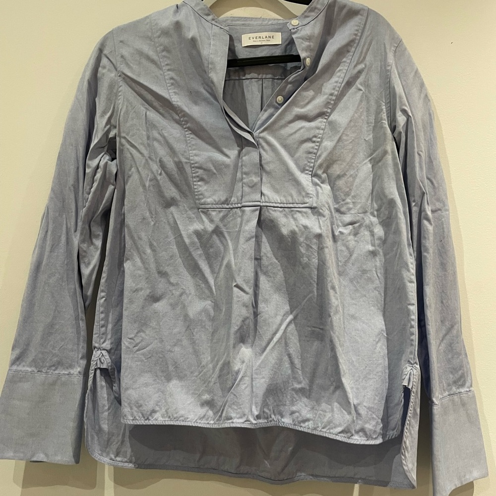 Everlane blue button down. Perfect for work or tucked into jeans.